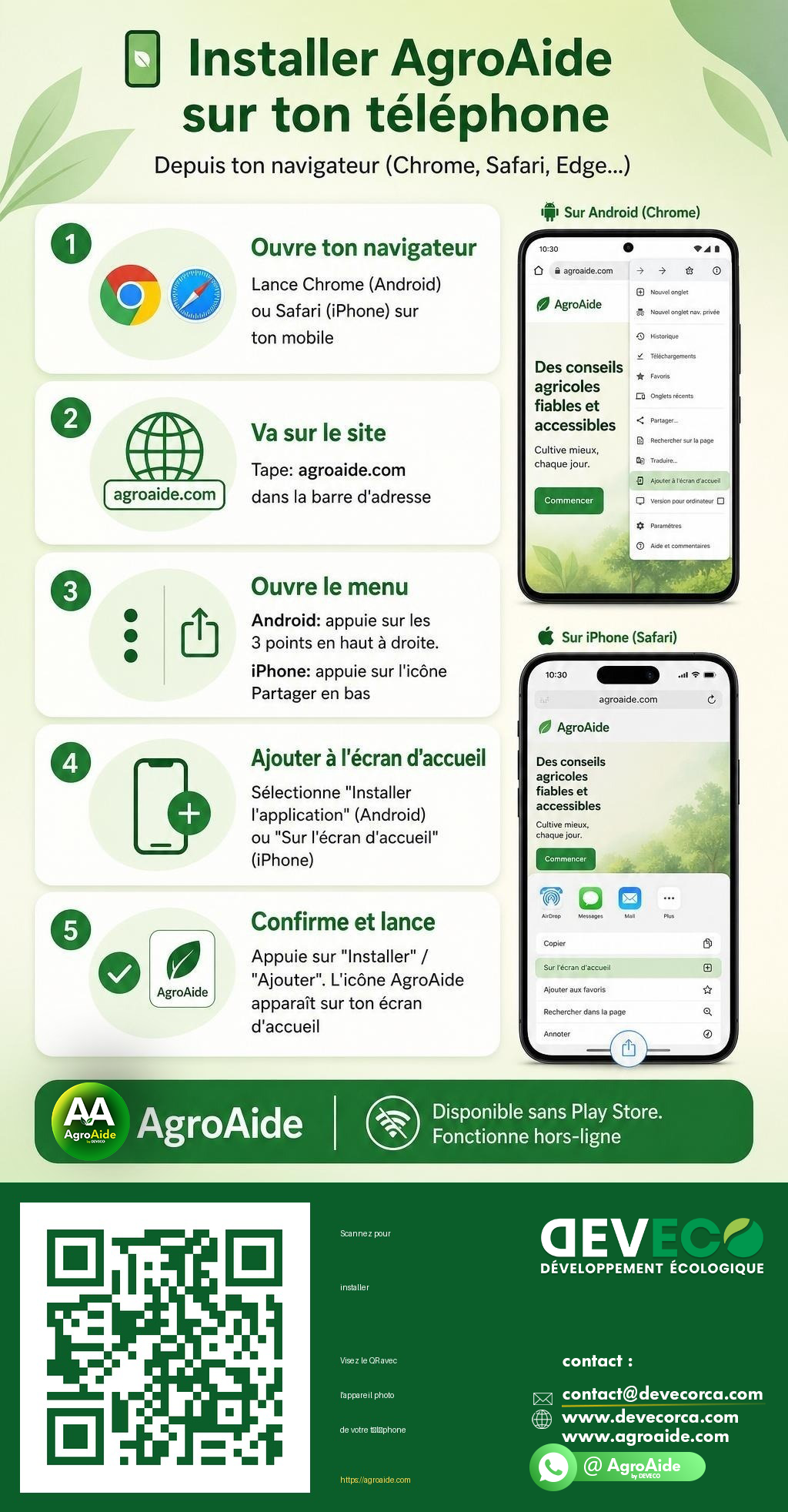 Installer AgroAide sur ton téléphone — Guide étape par étape